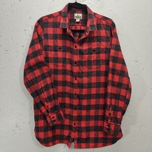 Woolrich Womens Medium Button Up Top‎ Red Buffalo Plaid